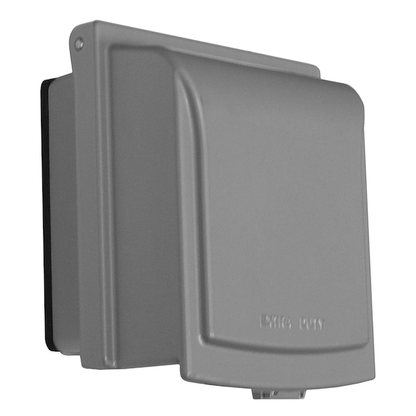 Sigma Engineered Solutions Electrical Box Cover, 2 Gangs, Metal Die-Cast, GFCI, Duplex and Round Receptacle Cover - 14437