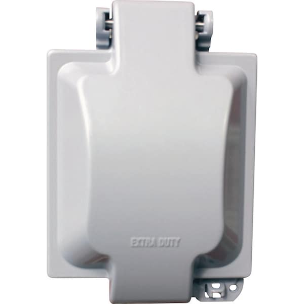 Sigma Engineered Solutions Electrical Box Cover, 2 Gangs, Metal Die-Cast, GFCI, Duplex and Round Receptacle Cover - 14437