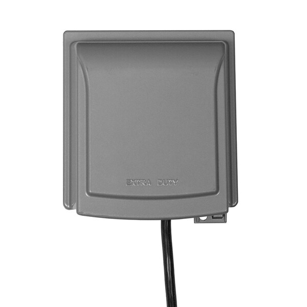 Sigma Engineered Solutions Electrical Box Cover, 2 Gangs, Metal Die-Cast, GFCI, Duplex and Round Receptacle Cover - 14437