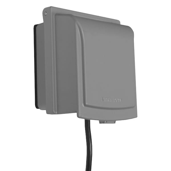 Sigma Engineered Solutions Electrical Box Cover, 2 Gangs, Metal Die-Cast, GFCI, Duplex and Round Receptacle Cover - 14437