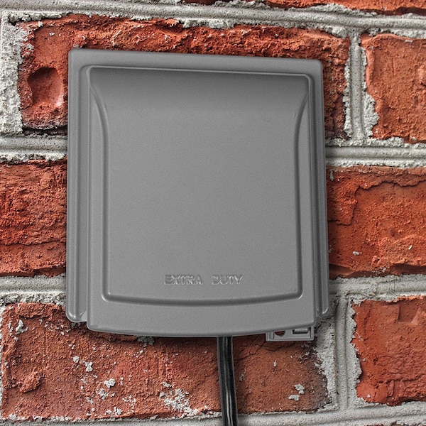 Sigma Engineered Solutions Electrical Box Cover, 2 Gangs, Metal Die-Cast, GFCI, Duplex and Round Receptacle Cover - 14437