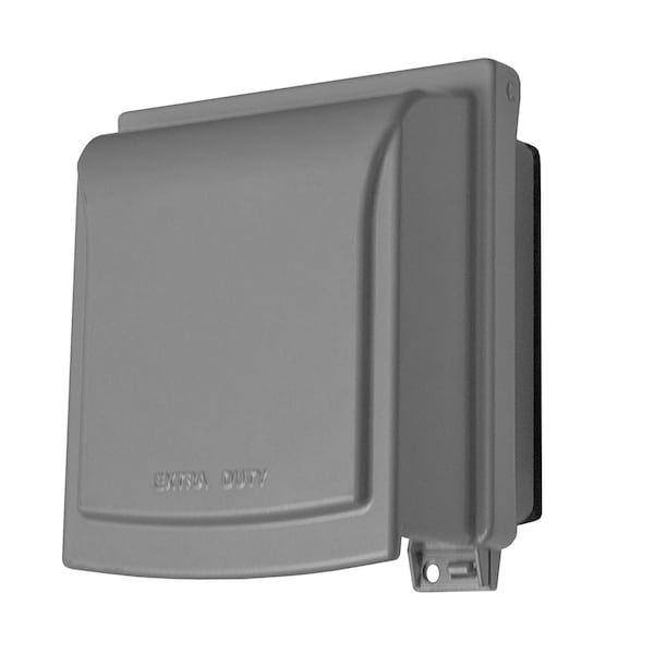 Sigma Engineered Solutions Electrical Box Cover, 2 Gangs, Metal Die-Cast, GFCI, Duplex and Round Receptacle Cover - 14437