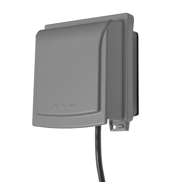 Sigma Engineered Solutions Electrical Box Cover, 2 Gangs, Metal Die-Cast, GFCI, Duplex and Round Receptacle Cover - 14437
