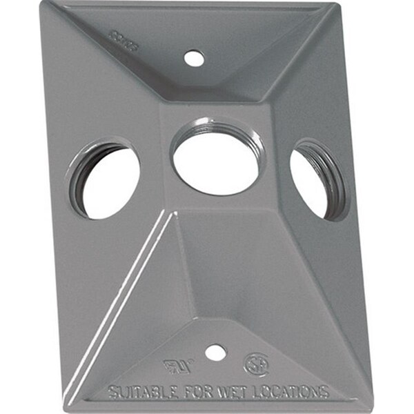 Sirius A 14373 1 Gang Gray Weatherproof Lampholder Cover 3Hole - SI157814