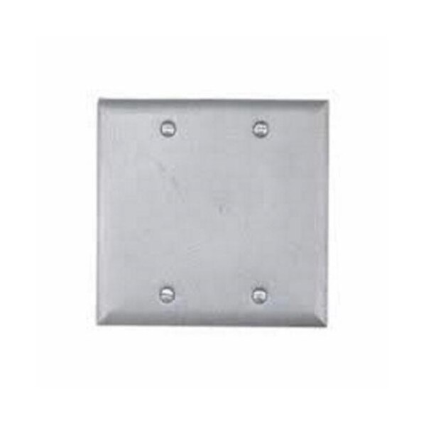Mulberry Electrical Box Cover, 2 Gangs, Aluminum, Blank Cover - 30283