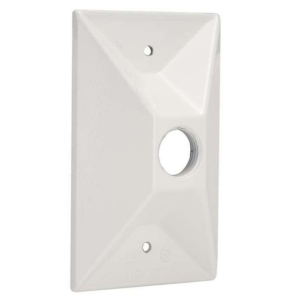 Bell Outdoor Electrical Box Cover, Single Gang Box Type, 1 Gang, Die-Cast Aluminum, Lampholder and Cluster Cover - 5186-1