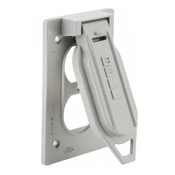 Bell Outdoor Weatherproof Cover, Single Gang Box Type, 1 Gang, Flip/Snap Cover - 5095-0