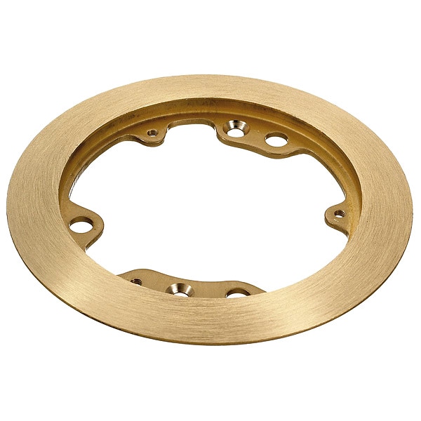 Hubbell Wiring Device-Kellems Electrical Box Cover, 1 Gang, Brass, Flush Cover - S3182
