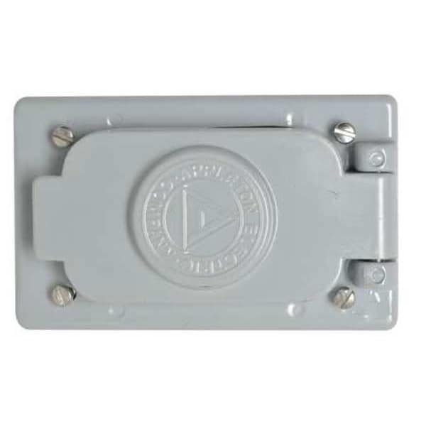 Appleton Electric 1 Gang -Gang Vertical Weatherproof Cover, 2-13/16 in W, 4-9/16 in H - FSK-WGF1