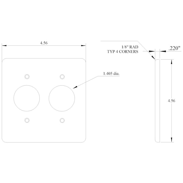 Mulberry Electrical Box Cover, 2 Gangs, Steel, Single Receptacle Cover - 11614