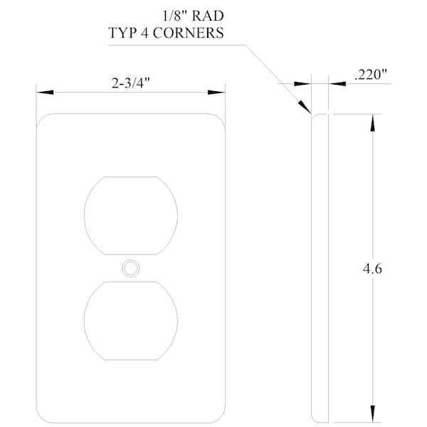 Mulberry Electrical Box Cover, 1 Gang, Steel, Duplex Receptacle and Raised Cover - 11602