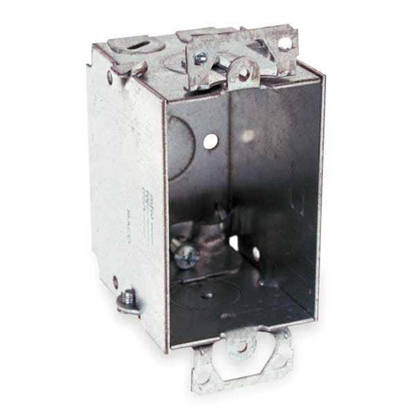 Raco Electrical Box, 12.5 cu in, Switch Box Type, 1 Gang, Galvanized Zinc - 519