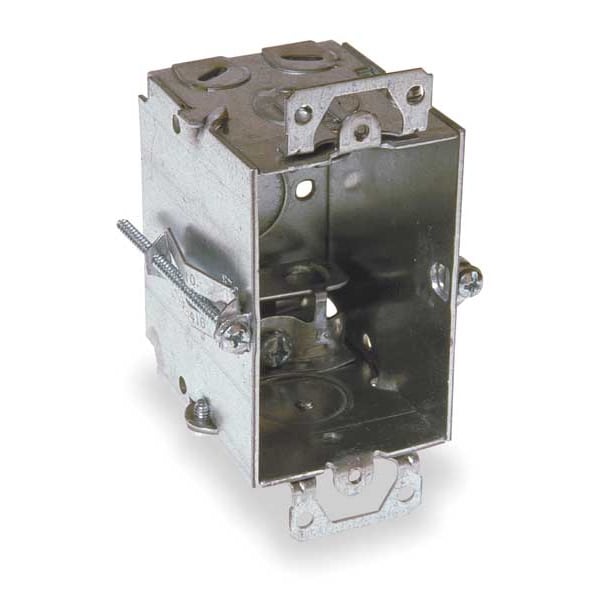 Raco Electrical Box, 12.5 cu in, Switch Box Type, 1 Gang, Galvanized Zinc - 523