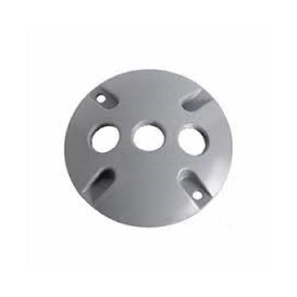 Mulberry Electrical Box Cover, Round, Die-Cast Zinc, Blank Cover - 30377