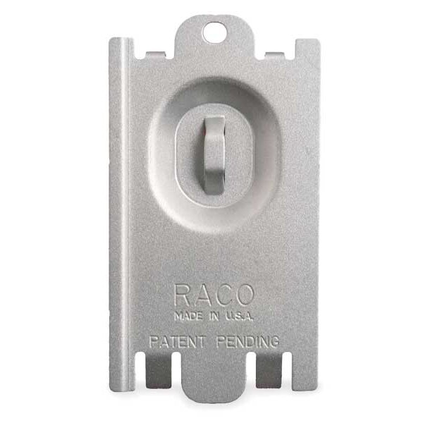 Raco Electrical Box Cover, Masonry Box Type, 1 Gang, Galvanized Steel, Blank Cover - 701FG