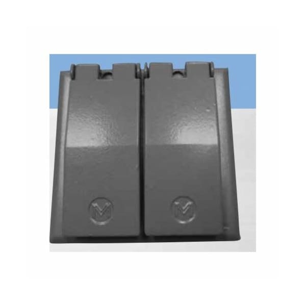 Mulberry Electrical Box Cover, Outlet Box Type, 2 Gangs, Aluminum, GFCI Duplex Receptacle Cover - 30452
