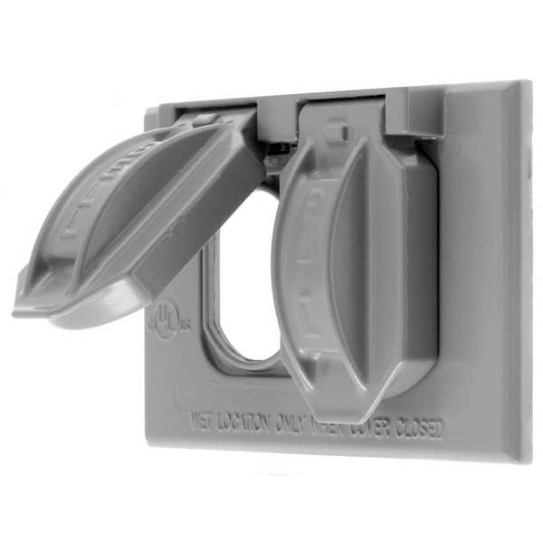 Hubbell Wiring Device-Kellems 1 -Gang Vertical Weatherproof Cover, 2 3/4 in W, 4 1/2 in H - RW51470