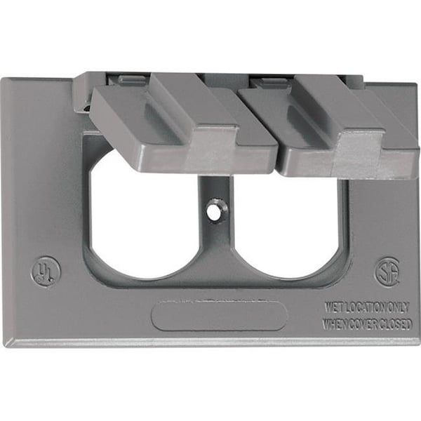 Sigma Electrical Box Cover, 1 Gang, Metal Die-Cast, Duplex Receptacle Cover - 3425006