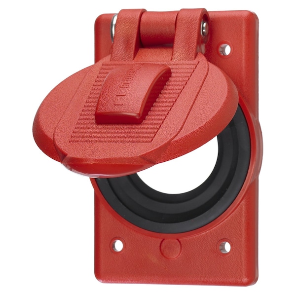 Hubbell Wiring Device-Kellems Electrical Box Cover, 1 Gang, Thermoplastic, Raised Cover - HBL7428WOR