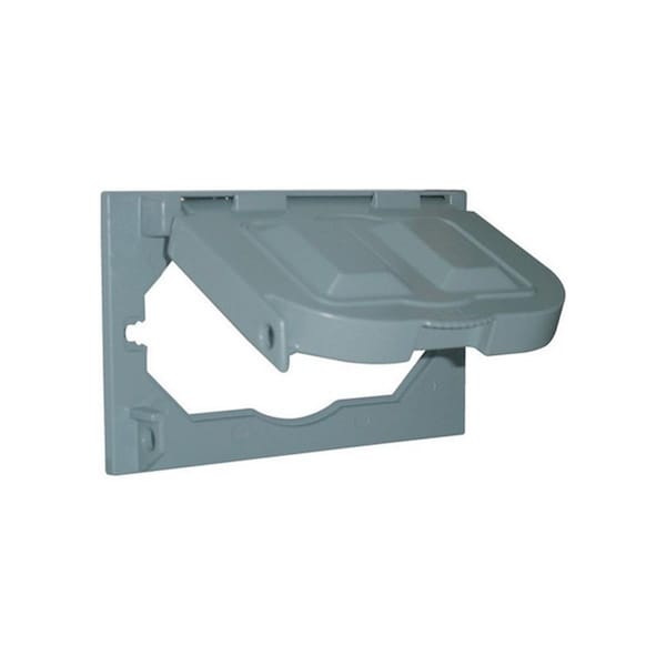 Sigma Electrical Box Cover, 1 Gang, Metal Die-Cast, GFCI, Duplex and Round Receptacle Cover - 3459468