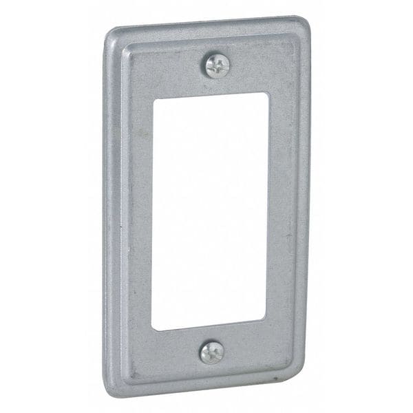 Raco Electrical Box Cover, 1 Gang, Steel, GFCI Cover - 862