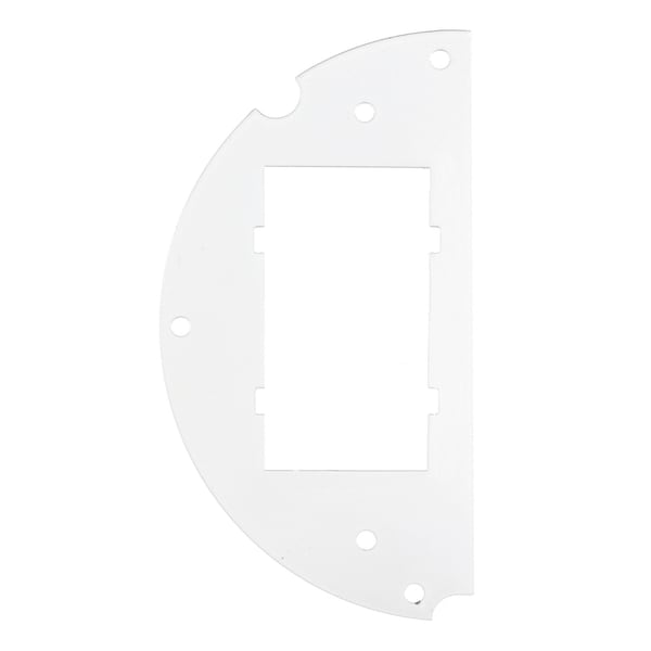 Hubbell Wiring Device-Kellems Recessed 6" Series, Sub Plate, 50% Left Side, (2) 1.5-Unit iSTATION Opening - S1R6SPF