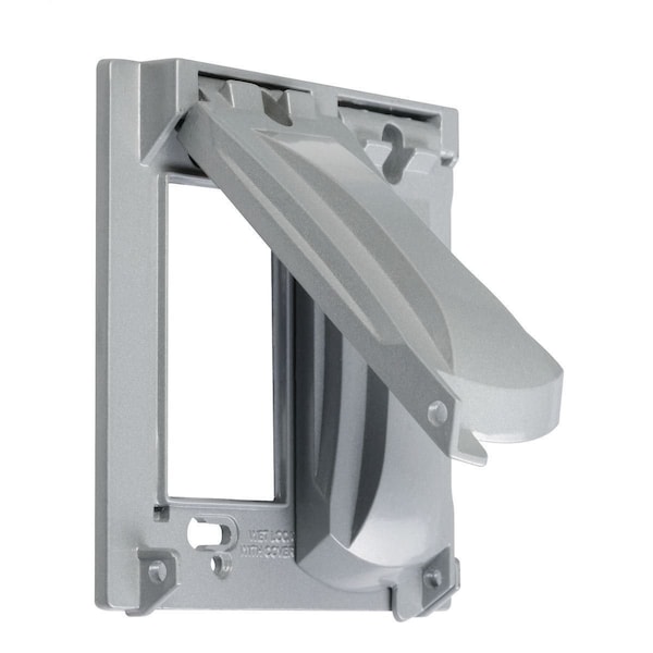 Bell Outdoor Electrical Box Cover, Outlet Box Type, 2 Gangs, Aluminum, Flip and Snap Cover - MX2050S