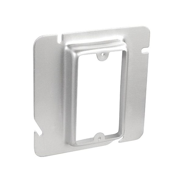Southwire Electrical Box Cover, Square, Galvanized Steel, Ring and Raised Cover - 61-3/4