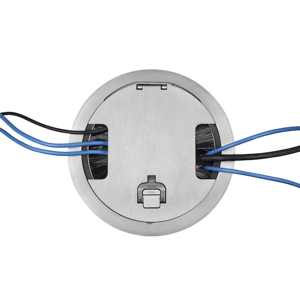 Hubbell Wiring Device-Kellems Electrical Box Cover, Round, Galvanized Steel - S1R10CVRALU
