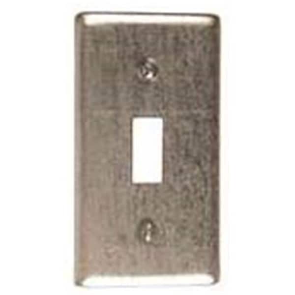 Hubbel Electric Raco Electrical Box Cover, 1 Gang, Galvanized Zinc, Toggle Switch Cover - 865