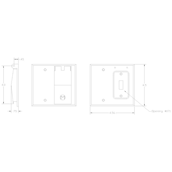 Mulberry Electrical Box Cover, 2 Gangs, Aluminum, Blank and Toggle Switch Cover - 30426