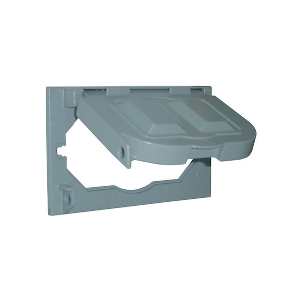 Sigma Engineered Solutions Electrical Box Cover, 1 Gang, Metal Die-Cast, GFCI, Duplex and Round Receptacle Cover - 14145