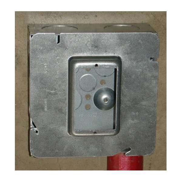 Southwire Electrical Box Cover, Square, Galvanized Steel, Raised Cover - 61-1/2