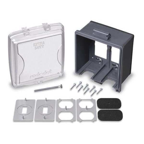 Red Dot 2 Gangs -Gang Vertical Weatherproof Cover, , PVC - 2CKPM-W