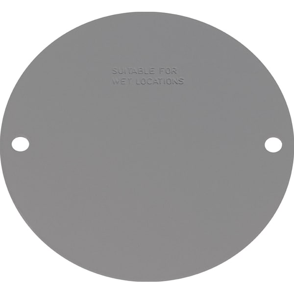 Sigma Engineered Solutions Electrical Box Cover, Round, Stamped Steel, Blank Cover - 14241