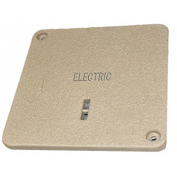 Quazite Underground Enclosure Cover, Electric Logo, 1 in. H x 12 in. W x 12 in. L, 8000 lb - PC1212CA0017