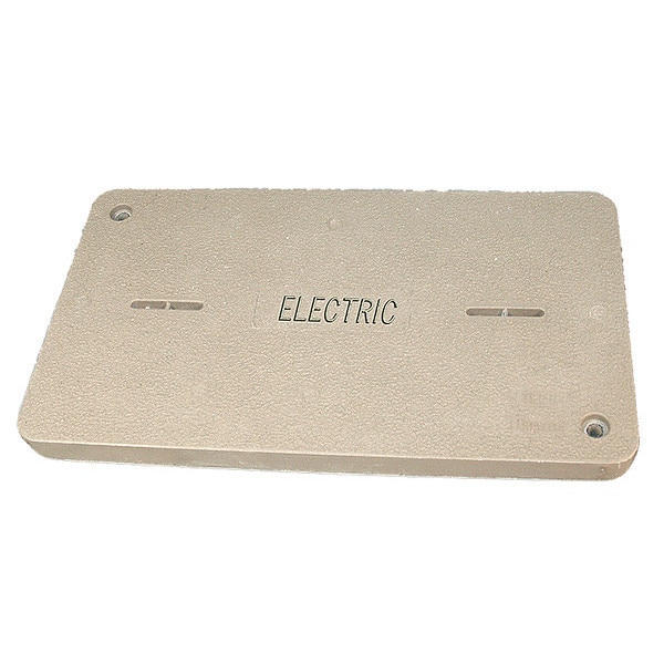 Quazite Underground Enclosure Cover, Electric Logo, 2 in. H x 17 in. W x 30 in. L, 15000 lb - PG1730HA0017