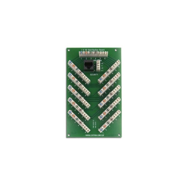 Leviton TELE DISTRIBUTING TERMINAL 1X10 6-LINE TEL SECURITY EXPANSION BOARD - 47609-S10