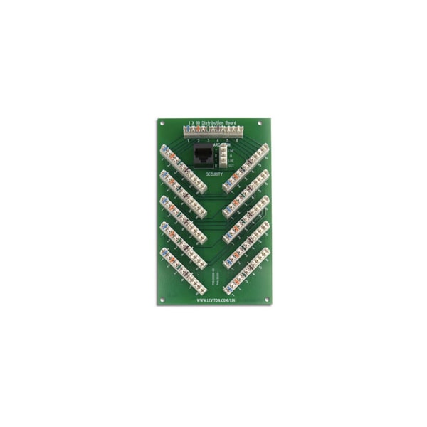 Leviton TELE DISTRIBUTING TERMINAL 1X10 6-LINE TEL SECURITY EXPANSION BOARD - 47609-S10