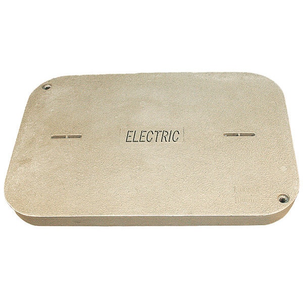 Quazite Underground Enclosure Cover, Electric Logo, 3 in. H x 24 in. W x 36 in. L, 8000 lb - PG2436CA0017
