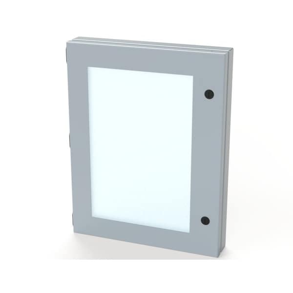Saginaw Control & Engineering Hinged Window, 18 in. H x 14 in. W x 1-1/2 in. L, Polycarbonate - SCE-HWK1814