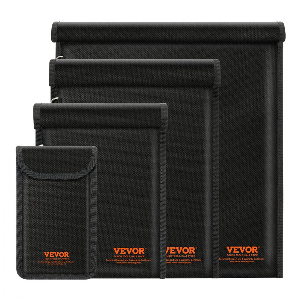 VEVOR Faraday Bag, 4 Pack Faraday Pouch Set for Laptop(16.9x15), Tablet(13x10.2), Phone(7.9x4.7) & Radio(10.6x7.9), Fireproof Signal Blocking Holder Faraday Pouch for Anti-Theft & Anti-Hacking - XHPBDJTZSJD1ID7TKV0