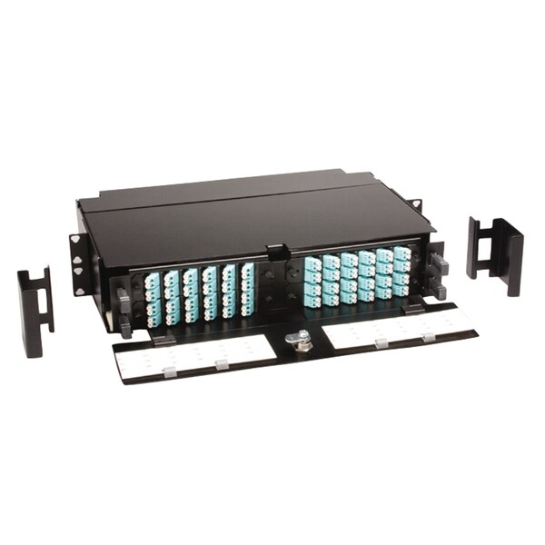 Commscope 2RU TFP SERIES FIBER PANEL, TAKES 4 TFP ADAPTER PACKS, BLACK - TFP-2TT00-000B