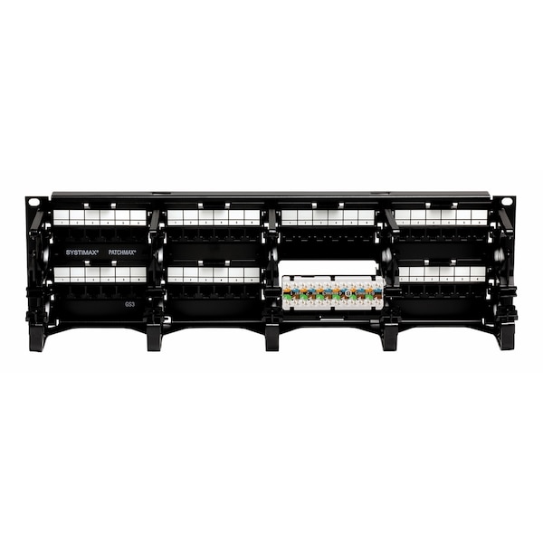 Commscope Port Panel, 5.29 in. H x 19 in. W x 8.13 in. L, Thermoplastic - PMGS348WTERMINA