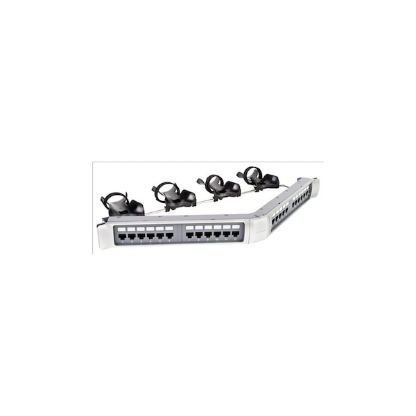 Commscope Port Panel, 1-3/4 in. H x 19 in. W x 10-1/2 in. L, Thermoplastic, Steel - 360IPR1100AEGS6