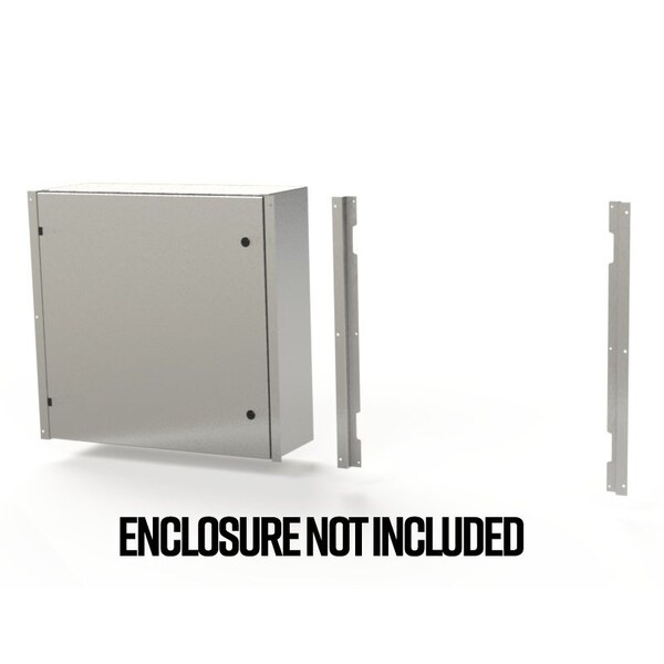 Saginaw Control & Engineering Flush Mount Frame, 29.85 in. H x 2.43 in. W x 1.08 in. L, 316 Stainless Steel - SCE-ELFM30HSS