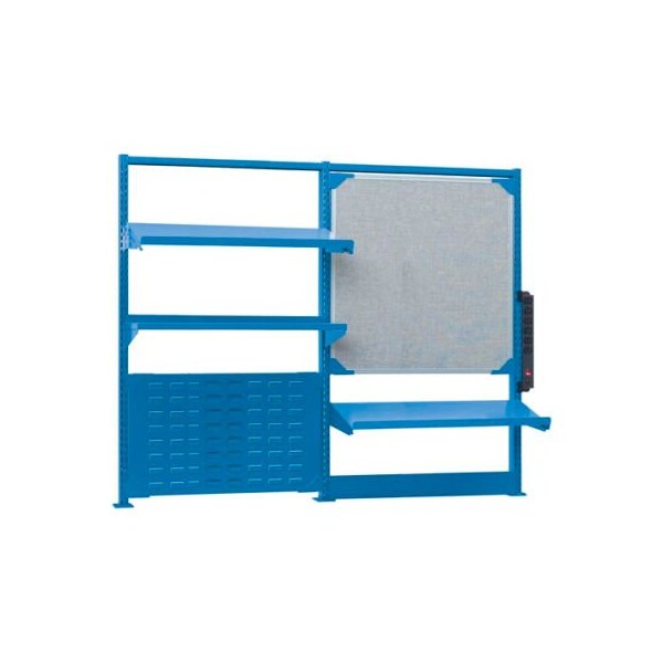 Lista International Lista Louver Panel Kit W/ Shelf, 62-3/4"W x 15"D, Blue - XSSMNX-72/3030/BB