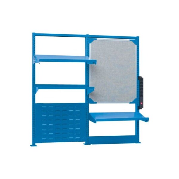 Lista International Lista Louver Panel Kit W/ Shelf, 50-3/4"W x 15"D, Blue - XSSMNX-60/2424/BB