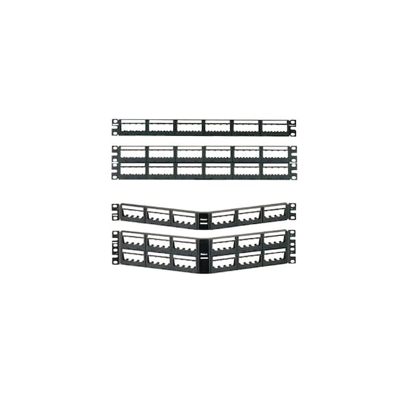 Panduit Port Panel, 3-1/2 in. H x 19 in. W x 0.8 in. L, CRS - UICMPP48BLY