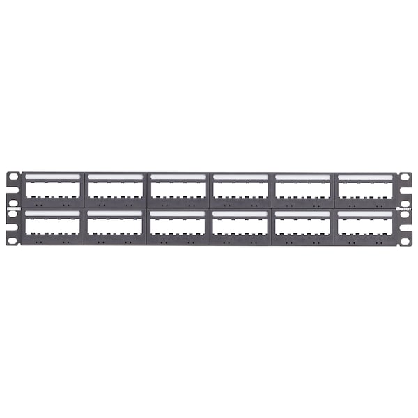 Panduit Port Panel, 3-1/2 in. H x 19 in. W x 0.8 in. L, CRS - UICMPP48BLY